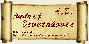 Andrej Devetaković vizit kartica